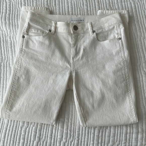 WHITE LOFT SKINNY JEANS - Picture 1 of 3